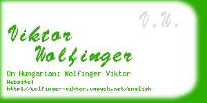 viktor wolfinger business card